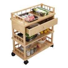 火锅店菜架子餐车厨房置物架落地多层可移动小推车收纳架蔬菜篮子
