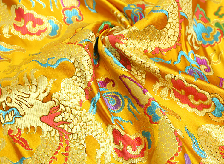 高档织锦缎 藏式绸缎贡缎仿云锦布料 范冰冰龙袍旗袍礼服 面料