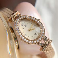 日本中古阿卡朵/agete手表圣诞限定款女士珍珠表复古椭圆生日礼物