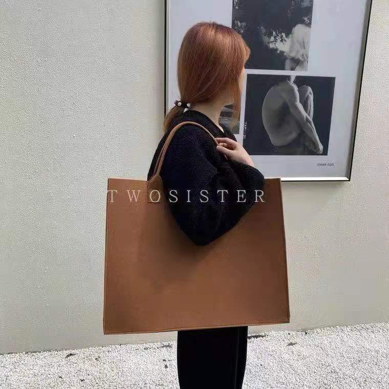 Tote Felt Bag Handbag Fashion Versatile Creative Large Capacity Shopping Bag Gift Bag Storage Bag Printed Logo