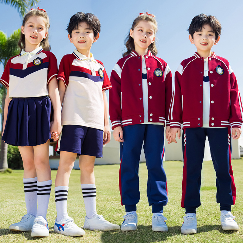 2023幼儿园园服春秋夏季英伦学院风儿童班服小学生校服运动服套装