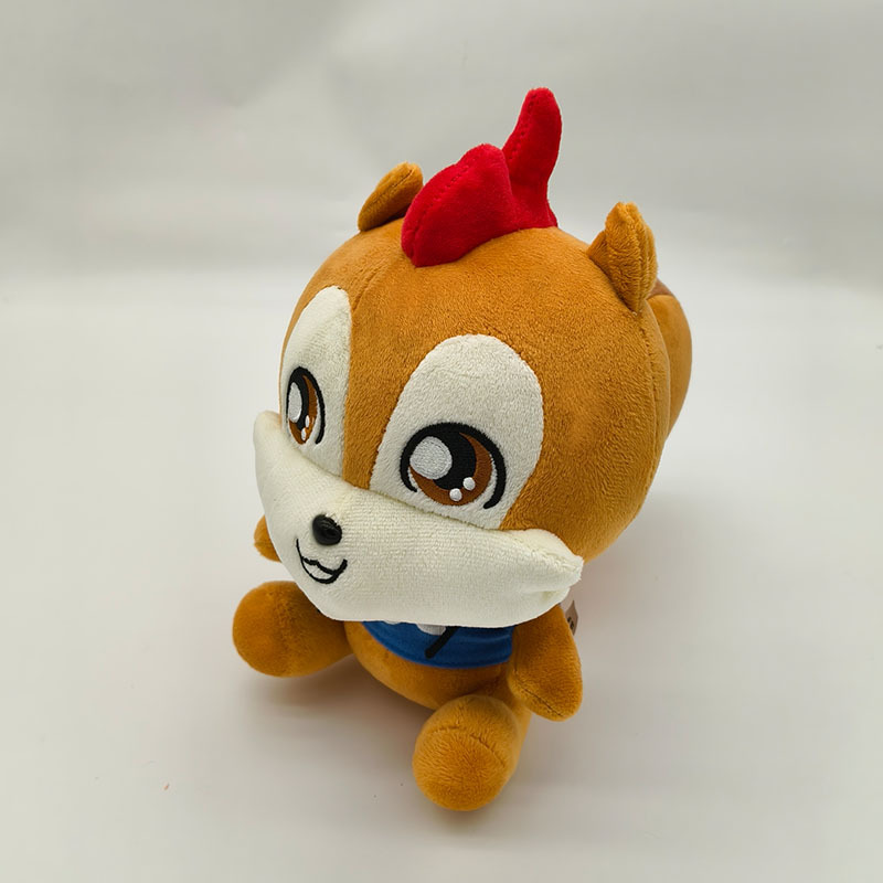 毛绒玩具卡通松鼠公仔企业吉祥物可加logo手偶来图来样玩偶挂件