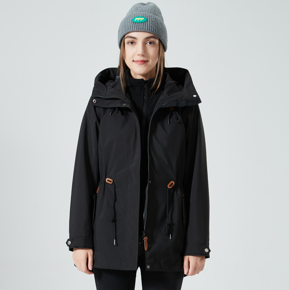 冲锋衣女潮牌韩国三合一可拆卸两件套防水登山滑雪服防风外套