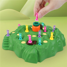 兔子陷阱游戏桌面游戏儿童兔子跳棋游戏玩具转萝卜桌游亲子互动