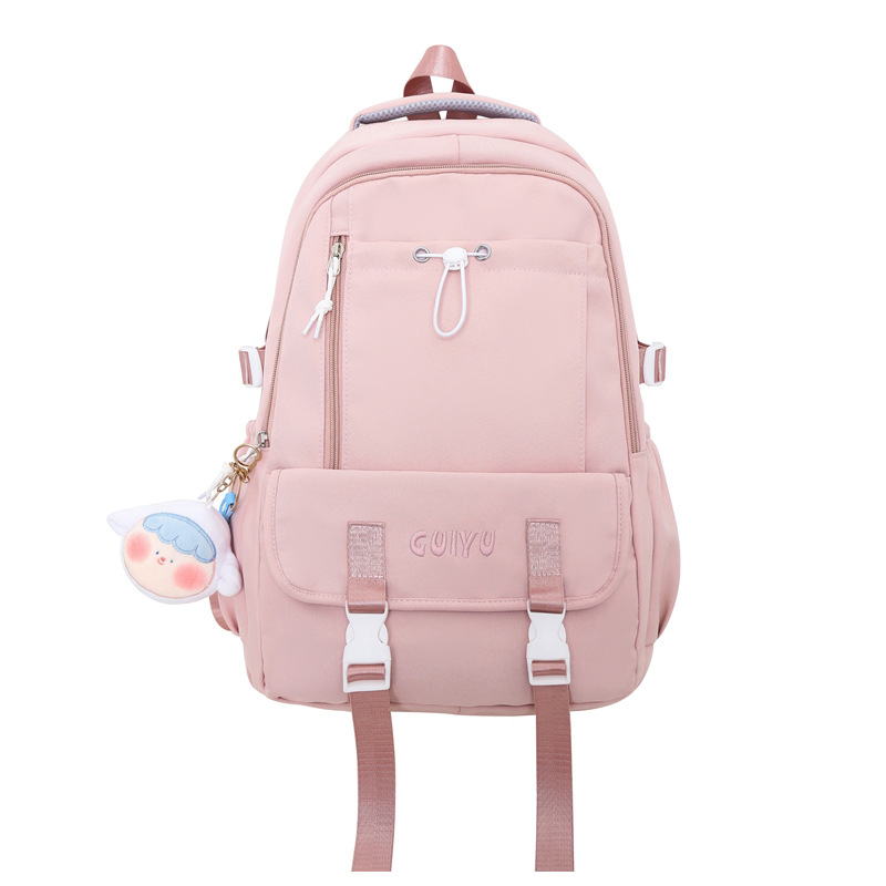 New Korean Style Fresh Backpack Nylon Large Capacity Early High School Student Schoolbag Men's and Women's Casual Bag