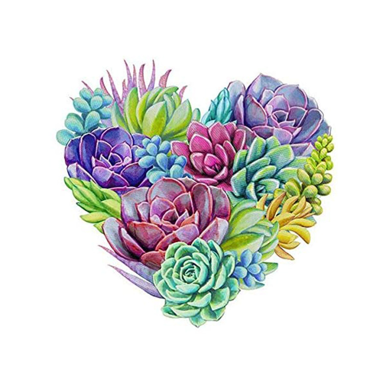 【亚马逊热销】diy钻石画满钻多肉装饰画圆钻厂家批发外贸货源