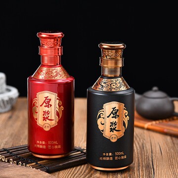 批发500ml新款玻璃白酒瓶密封金盖空酒瓶喜宴寿宴酒瓶喜宴瓶-阿里巴巴