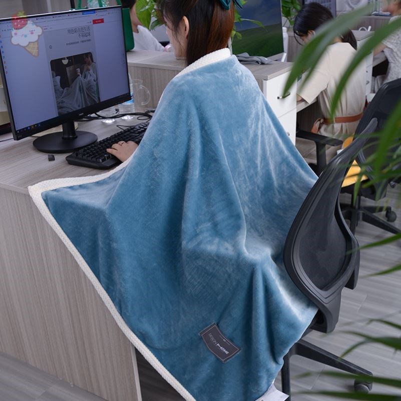 Winter Cover Leg Blanket Office Lunch Break Artifact Blanket Shawl Cape-Style Comforter Cover Knee Blanket Sofa