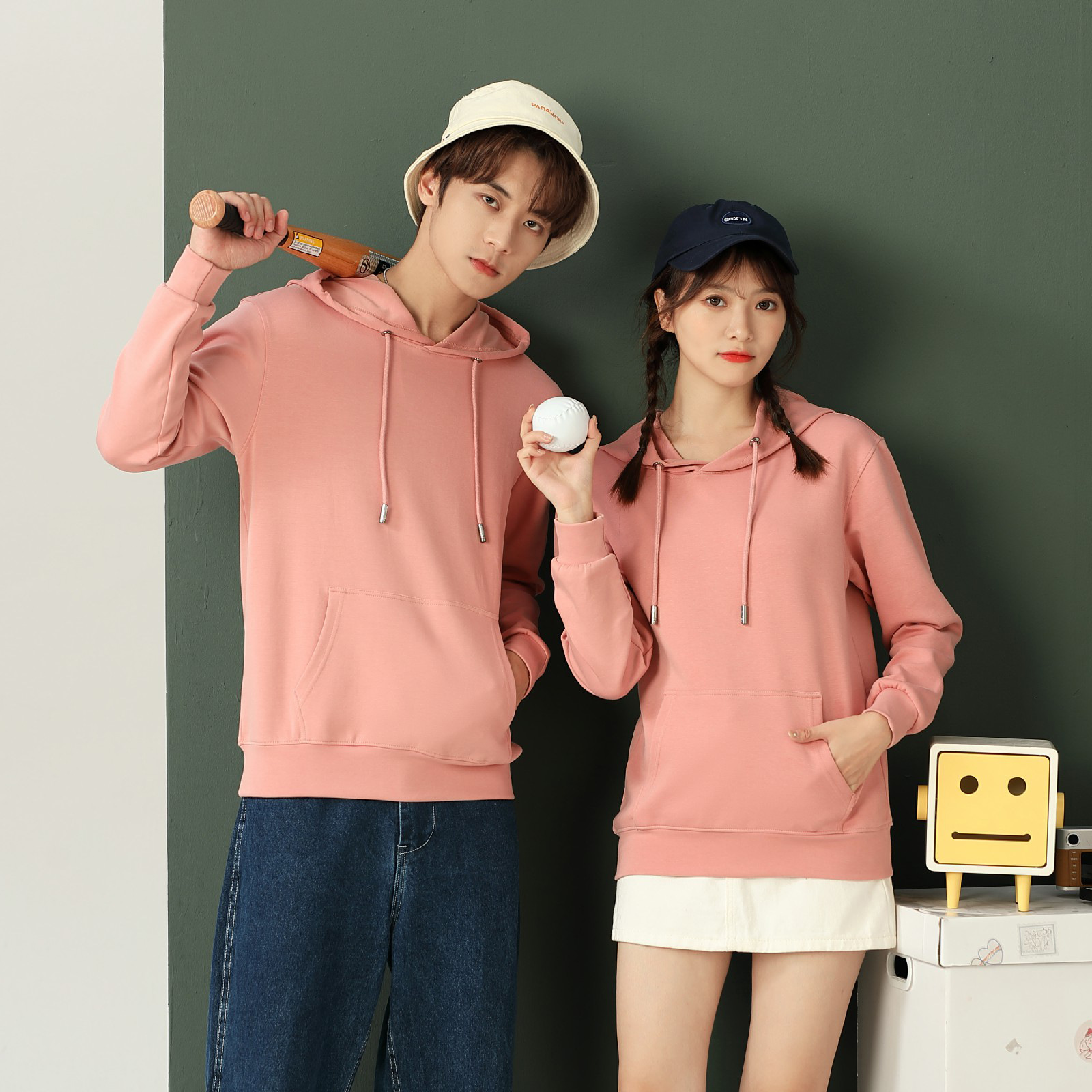 卫衣男女 2023新款工作班服diy印字图logo同学聚会套头连帽卫衣