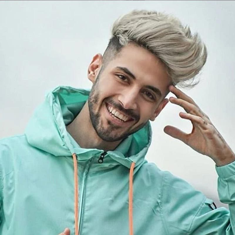 外贸现货自然贴合短白金男士假发假发套男士短发背头-阿里巴巴