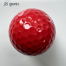 源头厂家批发红色高尔夫球空白LOGO比赛球距离远弹性高现货直发