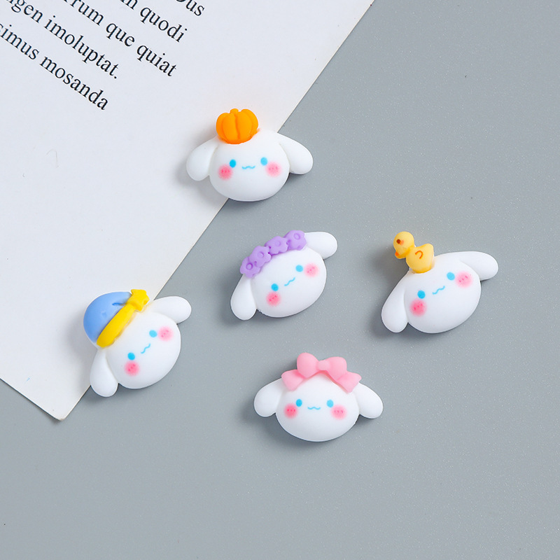 Cartoon Nightcap Dog DIY Cream Glue Phone Case Goo Card Material Handmade Jewelry Resin Epoxy Small Accessories