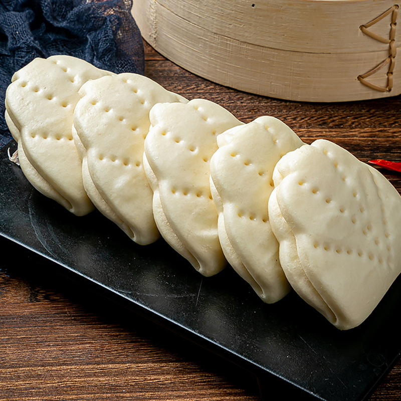荷叶夹酒店半成品肉夹馍胚饼馒头光馍速食早餐速冻面点商用60个