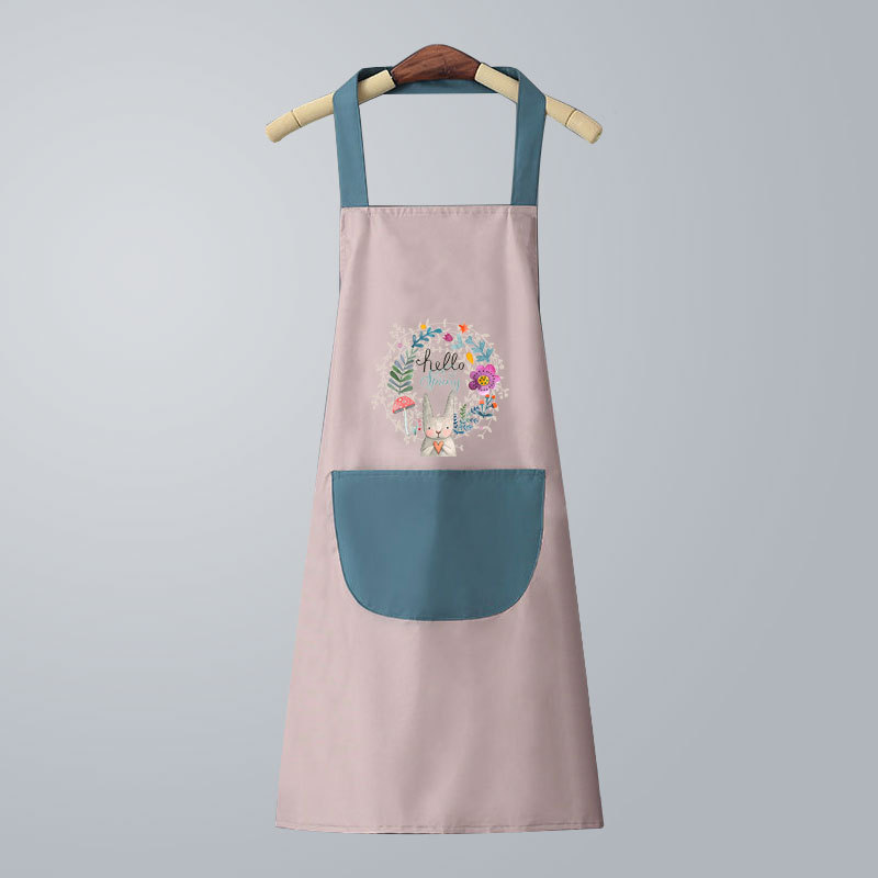Apron Wholesale Women's Waterproof and Oil-Proof Kitchen Internet Celebrity Household Erasable Hand Cute New Fashion Cooking Work Men