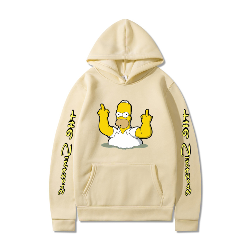 跨境 辛普森卡通美漫the simpsons连帽卫衣男hoodie