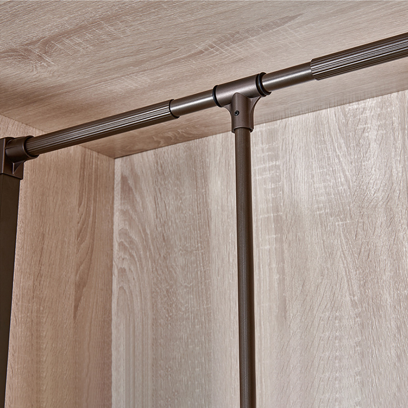 衣橱柜内下拉式挂衣架阻尼缓冲伸缩拉杆自动回位升柜内晾衣杆