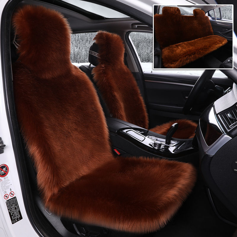 New Winter Car Cushion Plush Warm Thickened Car Mats Winter Wool Fully Surrounded Thickened Non-Slip Seat Cushion