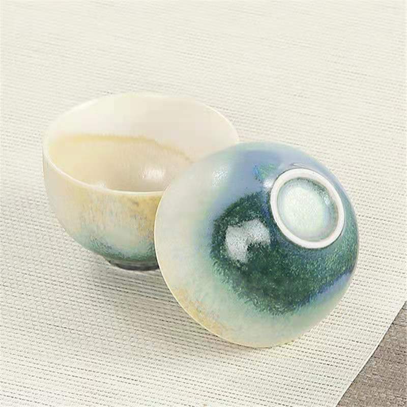 厂家批发真柴烧杯纯手工杯陶瓷大号无釉单杯功夫茶具窑变品茗杯子