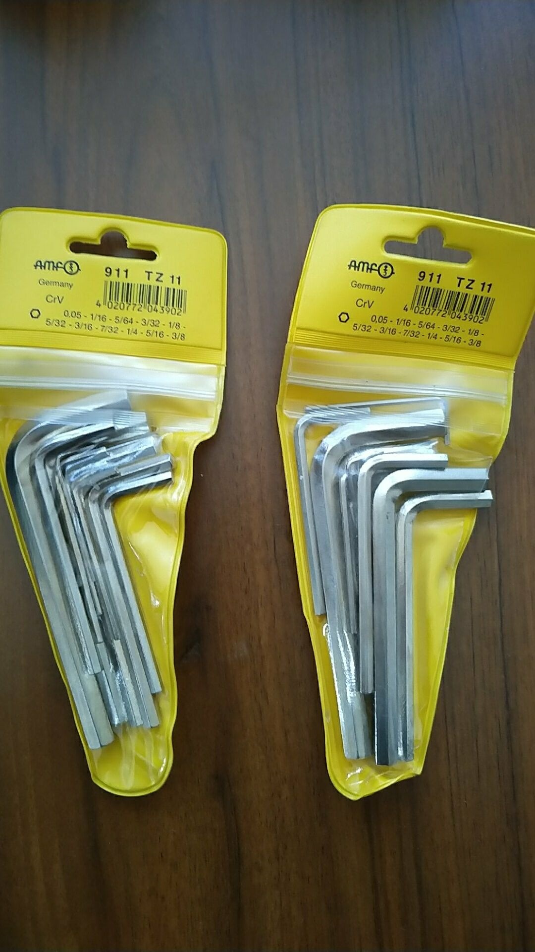 德国amf英制内六角扳手组套11件套1/16-3/8 911tz11-阿里巴巴