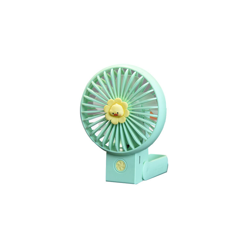 Folding Handheld Cartoon Little Fan Three-Gear Adjustable Charging Summer Children Portable Electric Fan Practical Gift