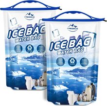 定制亚马逊冰袋3L/5L大开口带密封夹手提折叠水袋不含BPA出口欧美