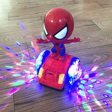 抖音玩具唱歌走路旋转灯光儿童平衡车1-2-4周岁男童小孩子玩具