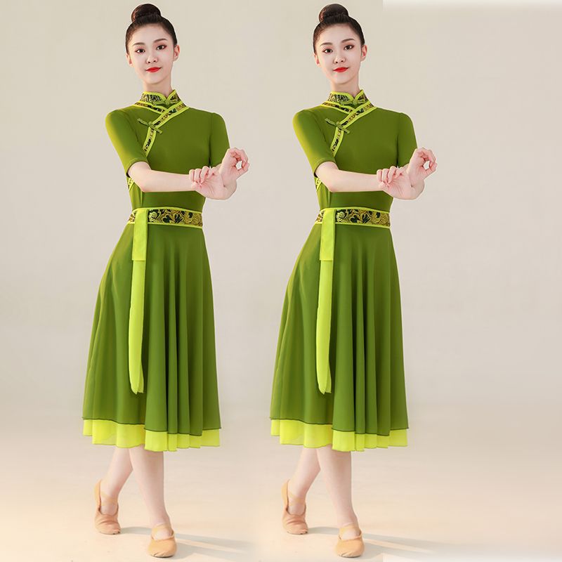 花与影新舞家乡同款舞蹈服2022新款蒙古演出练习套装夏款少数民族