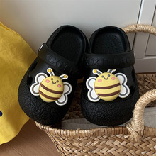 2024夏季新款儿童少女心洞洞鞋户外可爱小蜜蜂女童EVA软底沙滩鞋