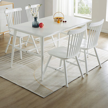 家逸实木餐桌家用餐厅餐桌椅组合现代饭桌简约方形桌子