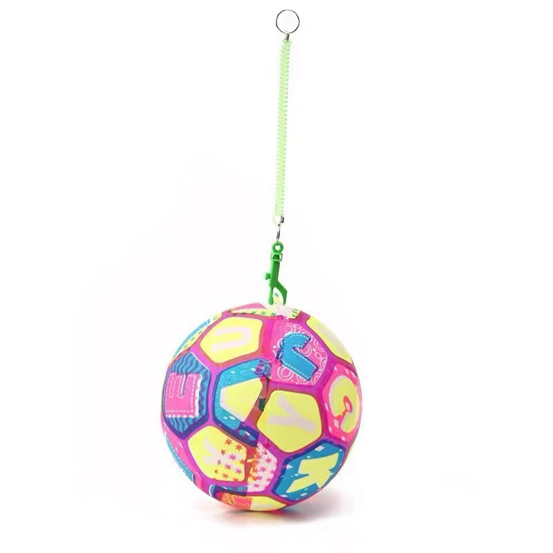 New Luminous Chain Pat Ball Flash Football Drawstring Fitness Swing Ball Inflatable Elastic Toy Stall Toy