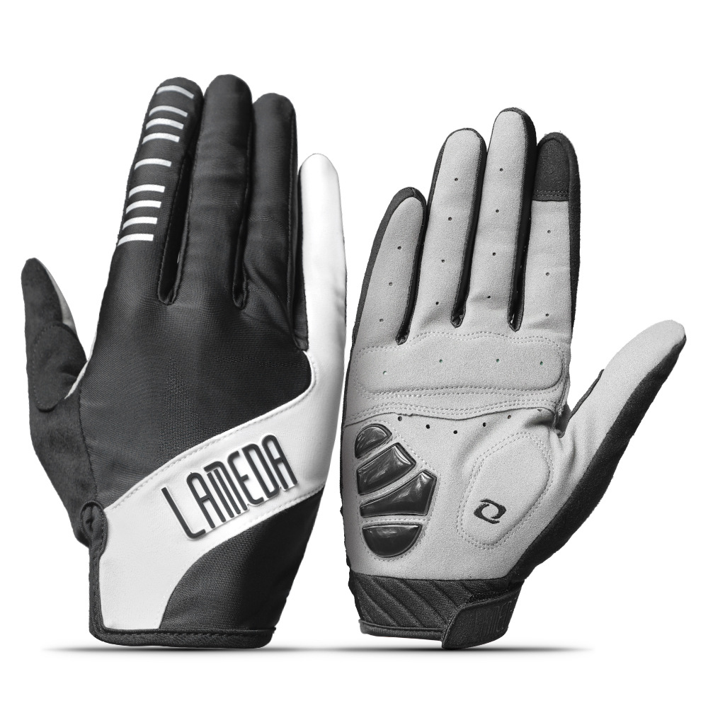 兰帕达山地自行车公路车长指手套男女硅胶透气动感单车骑行装备