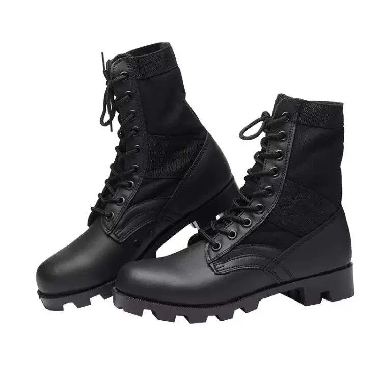 Authentic Special Forces Combat Boots Panama Outdoor Desert Boots High-Top Molded Shoes Mountaineering Land War Military Fans Training Boots