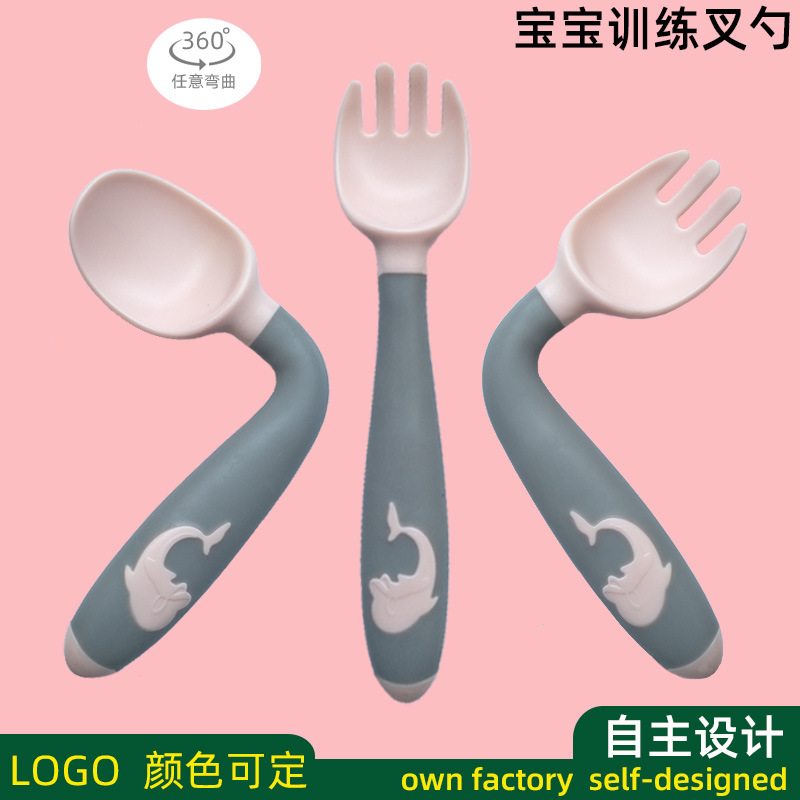 wholesale maternal and child products feeding tableware set baby twist feeding training complementary food baby children spoon