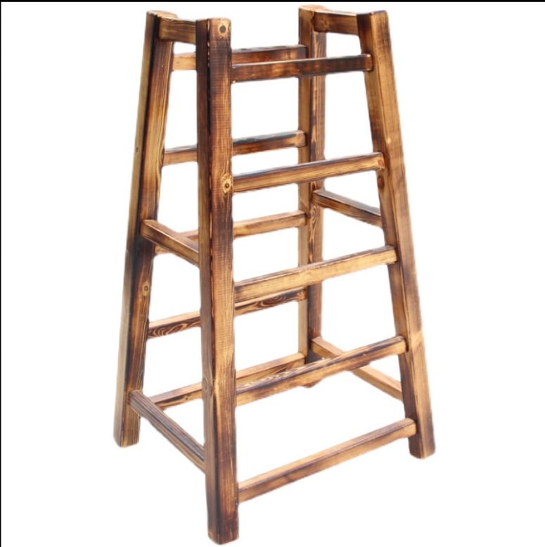 幼儿园户外木质人字梯碳化攀爬梯儿童安吉游戏攀爬架感统训练组合