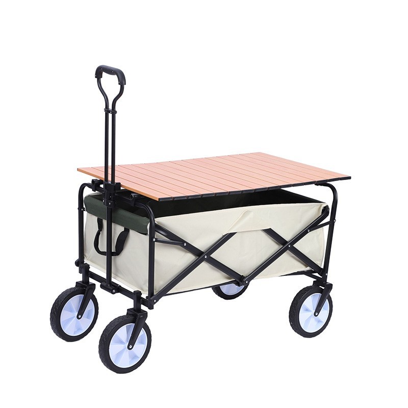 Outdoor Camping Folding Camper Shopping Cart Luggage Tool Car Fishing Tackle Carrying Small Trailer 0819