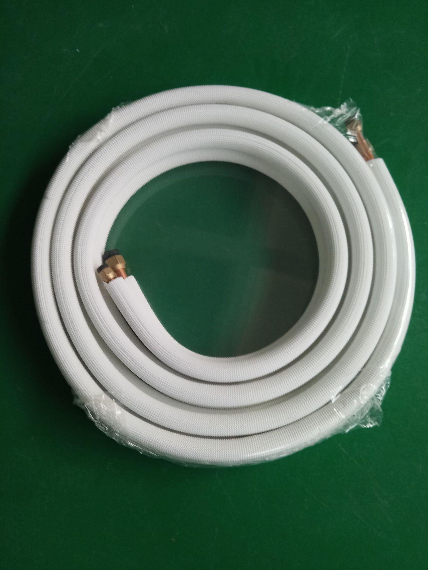 家用空调连接管,铜铝焊接,pe白色压花连接管