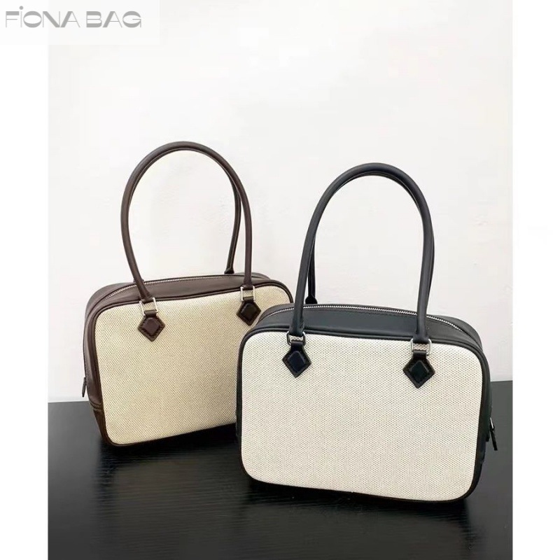 plume20羽毛包新款真皮手提包复古通勤单肩小方包帆布斜挎箱子包