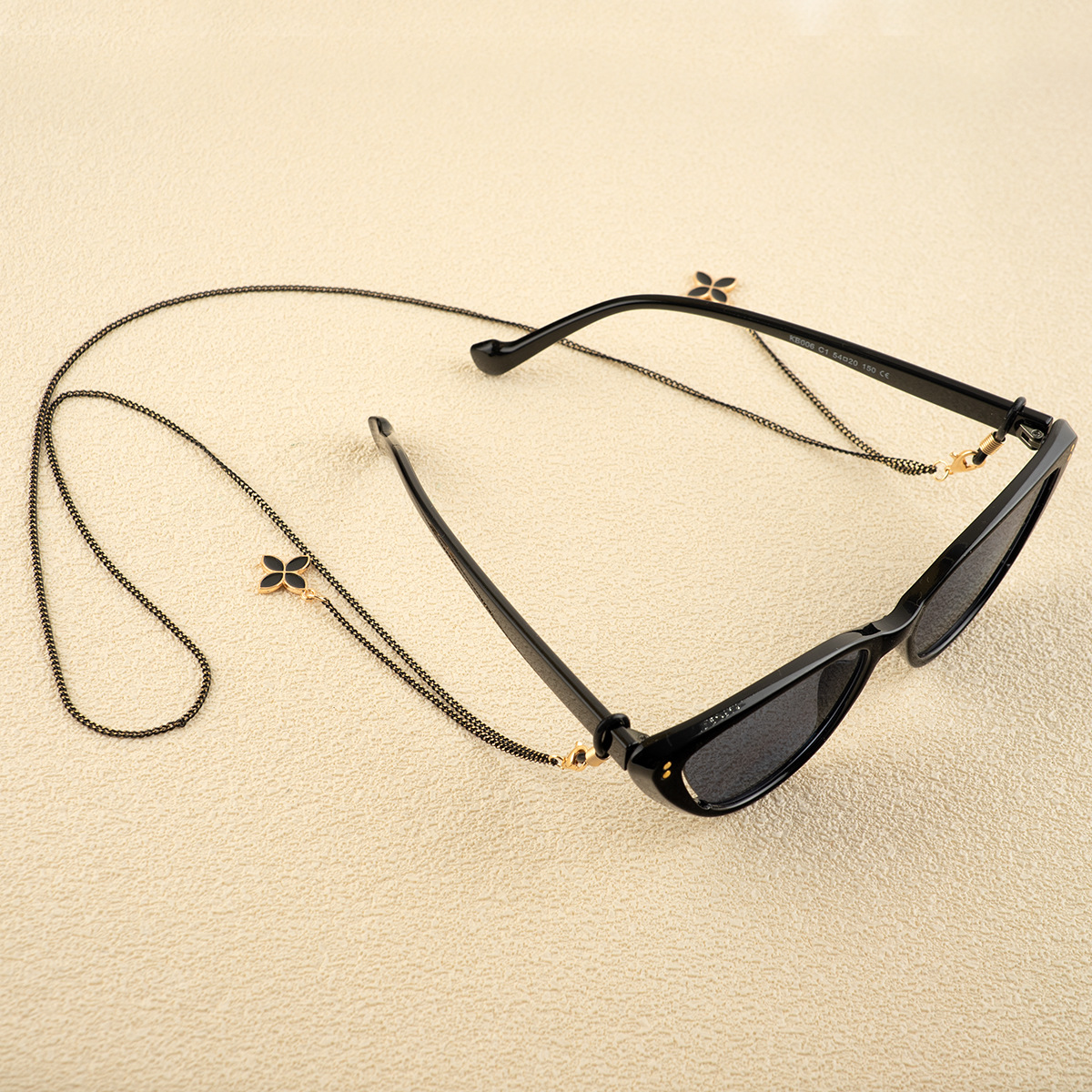 眼镜链扁字金属链条太阳镜女挂脖不掉色个性复古防丢链墨镜挂链子
