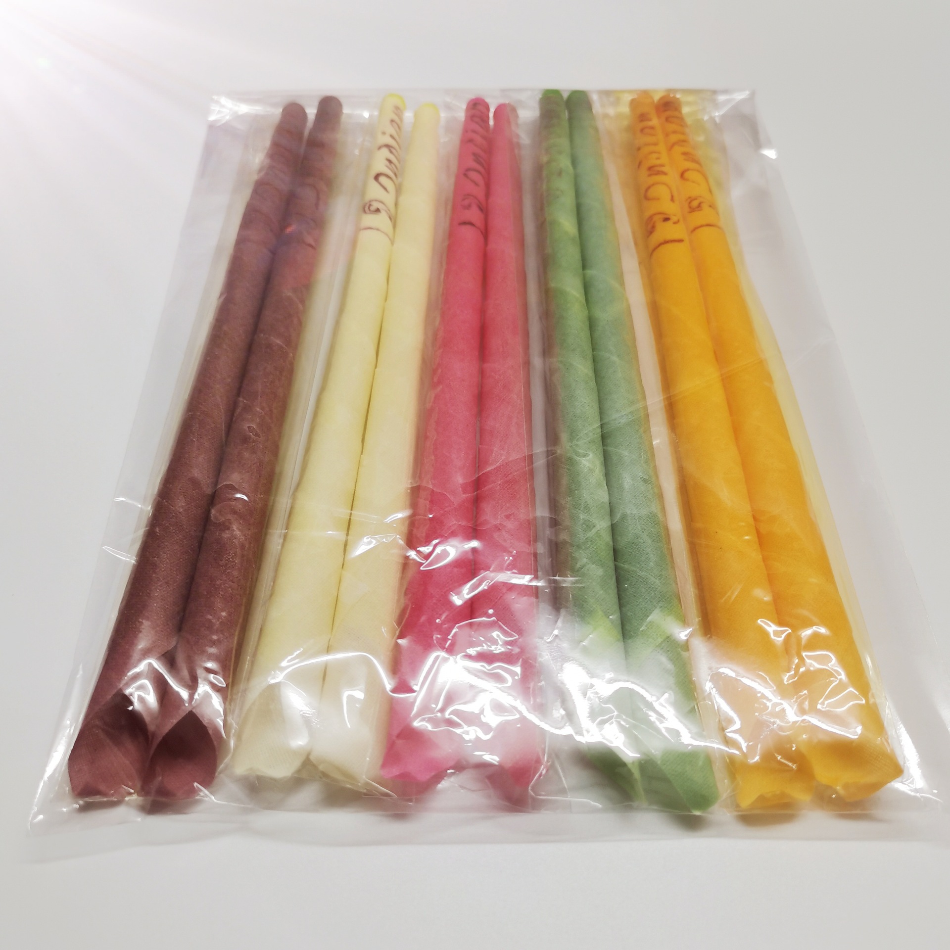 跨境透明袋装耳烛喇叭型蜜蜡耳塞耳蜡带塞含托盘棉签耳烛