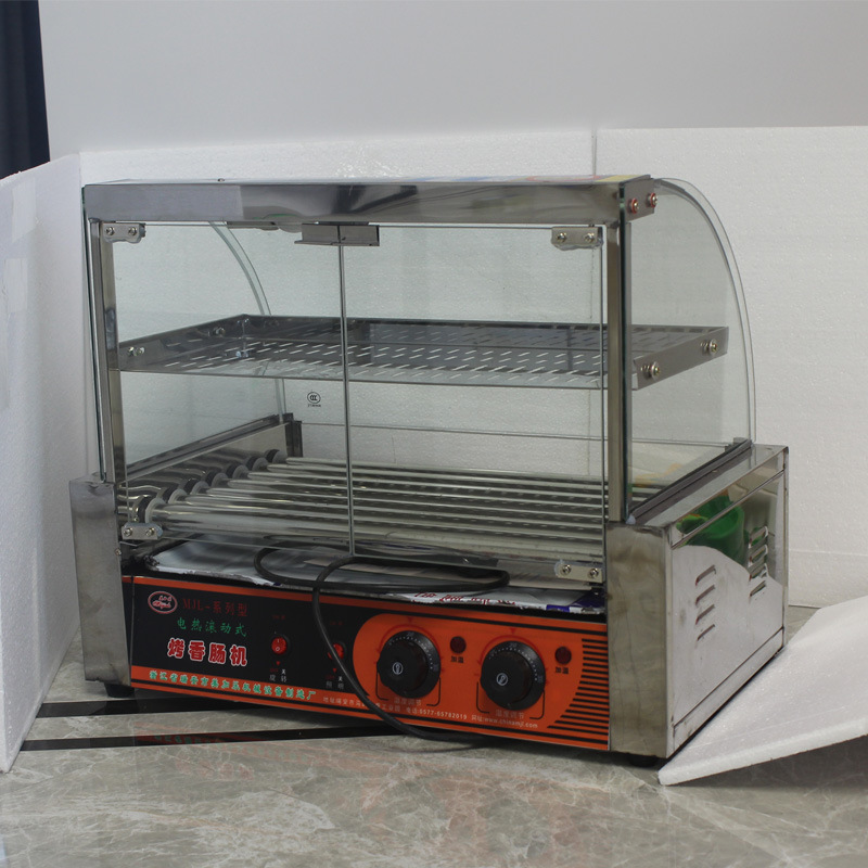 烤肠机商用台式电热自动旋转恒温台湾热狗机烤丸子机烤香肠机器