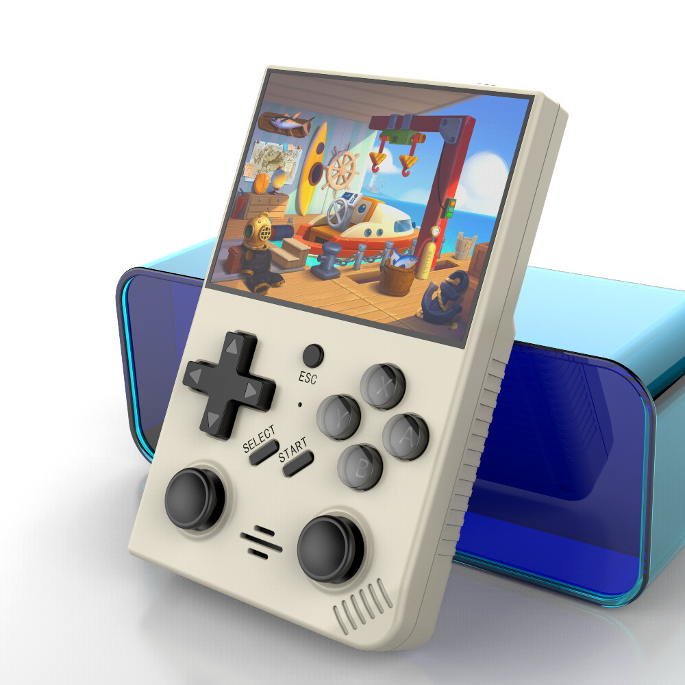 跨境新款r35s开源掌机便携怀旧ps1超级掌上游戏机gba街机模拟器机