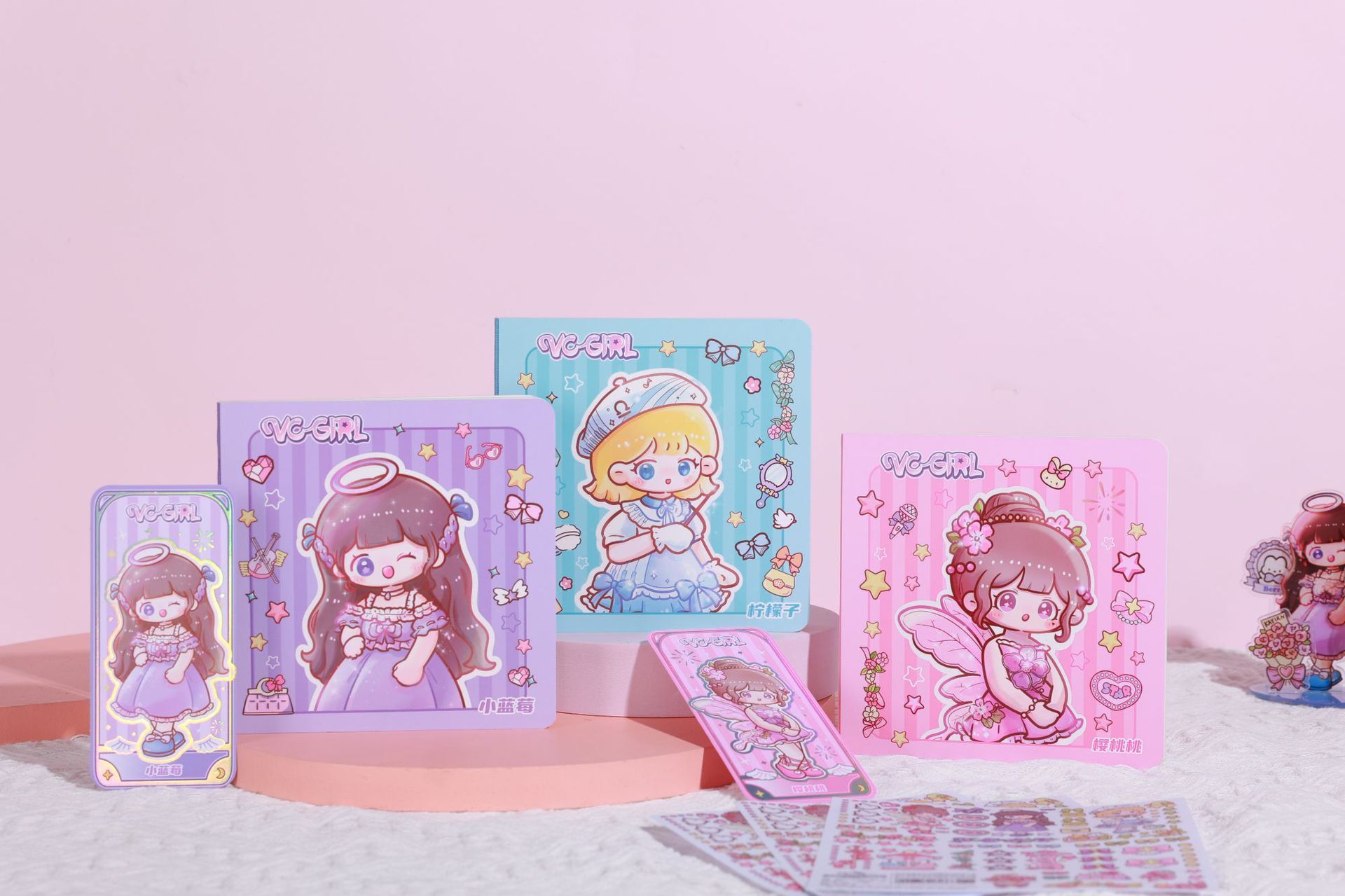 维c手账本新款方方本女孩儿童手帐本少女可爱网红方格本子高颜值