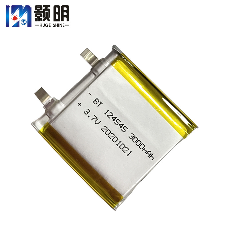 124545锂电池3.7v3000mah电动工具玩具智能温控器聚合物电池加工