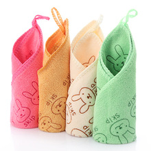 方巾洗脸巾吸水幼儿园活动礼品超细纤维儿童印花压花方巾小毛巾