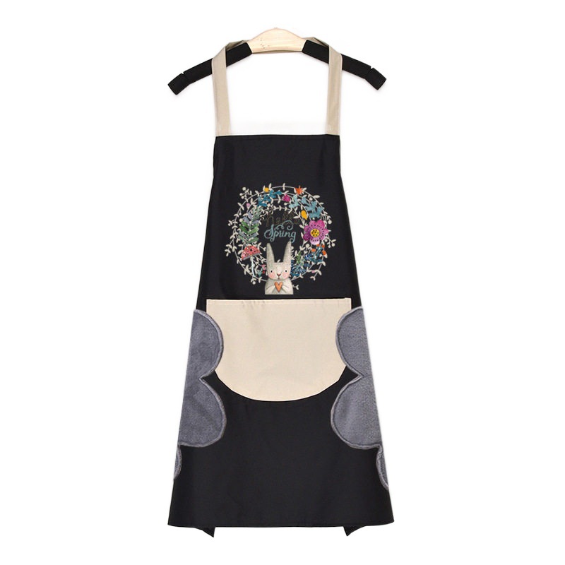 New Waterproof Apron Thickened PVC Household Kitchen Women's Fashion Simple Korean Style Cooking Work Clothes Men's and Women's Apron