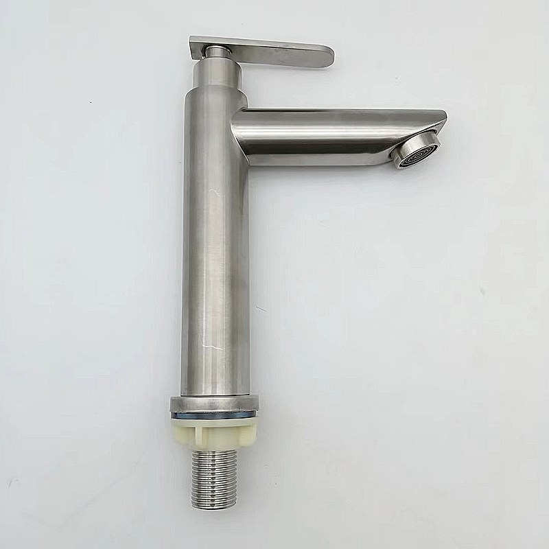 Brushed Single Cold Washbasin Faucet Washbasin Electroplating Single Cold Faucet Balcony Sink Single Cold Faucet