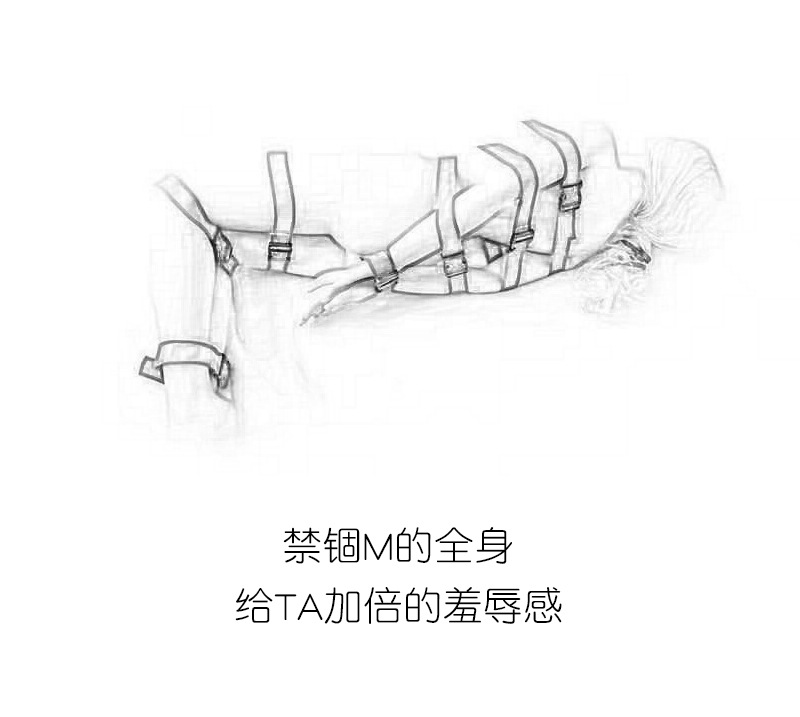 sm情趣捆绑带调情手铐脚铐调教性玩具床上全身束缚情侣成人用品