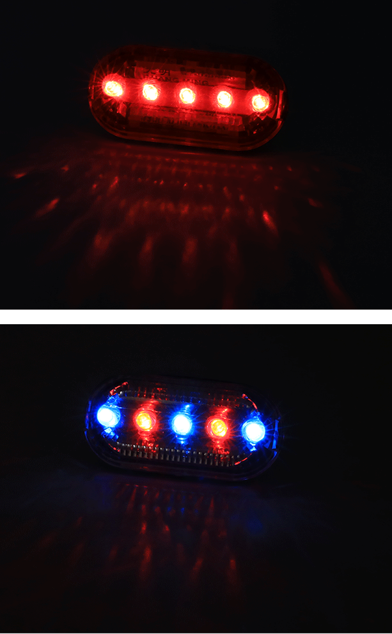 ff-105山地自行车尾灯 单车折叠车5led高亮警示灯 装备