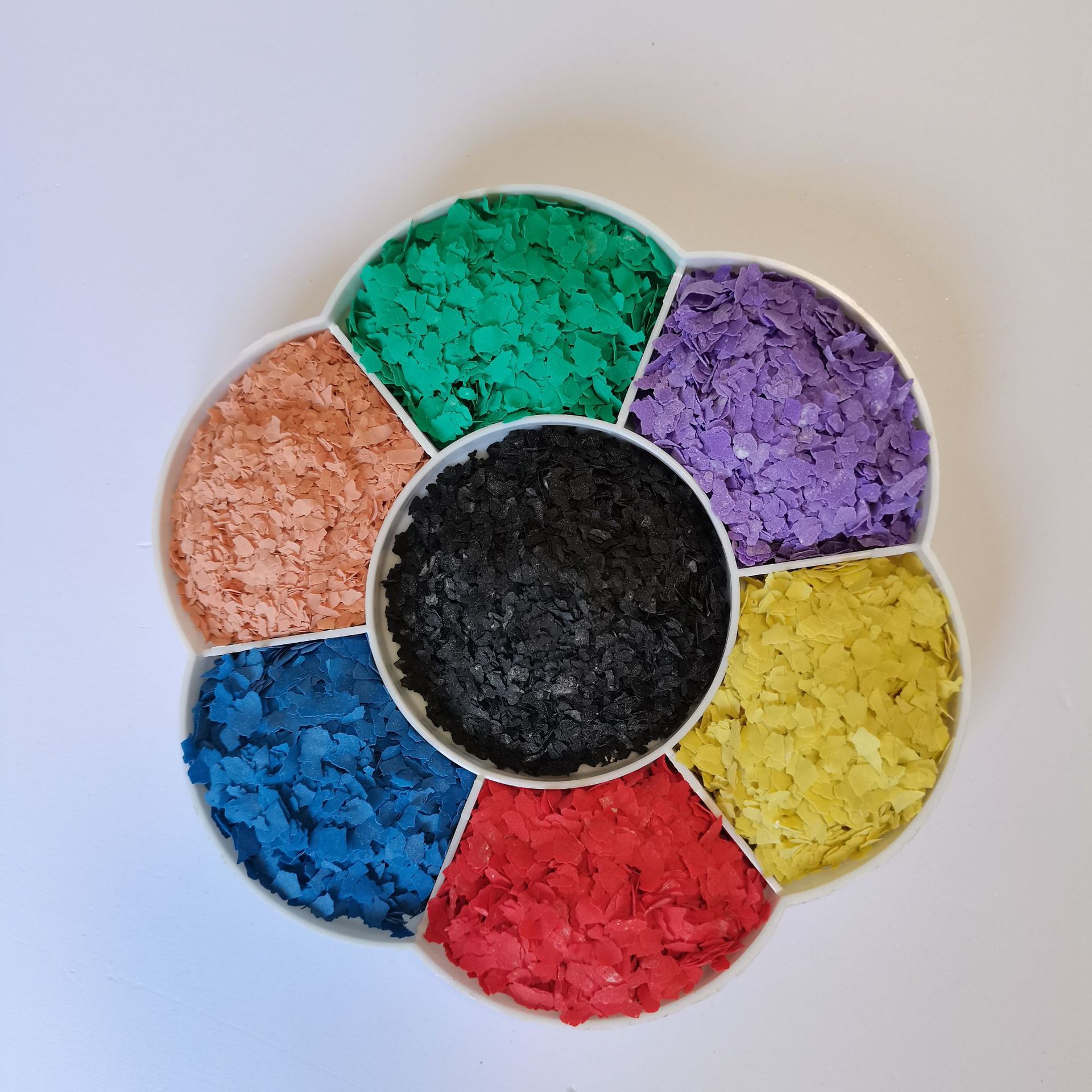 厂家直销美甲发亮云母片彩色复合岩片真石漆内外墙美甲用云母岩片