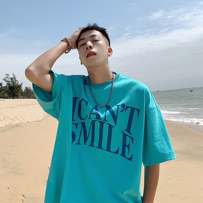 字母印花短袖t恤男夏季韩版宽松男友风半袖上衣ins潮帅气体恤